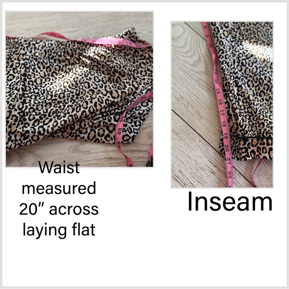 Women's 3X Leopard Print Pajama Set button up short sleeve cropped bottoms EUC - Picture 11 of 12